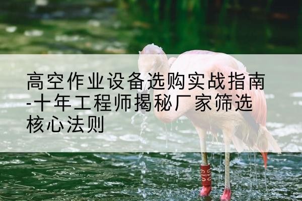江津区剪叉式升降机厂家-高空作业设备选购实战指南-十年工程师揭秘厂家筛选核心法则